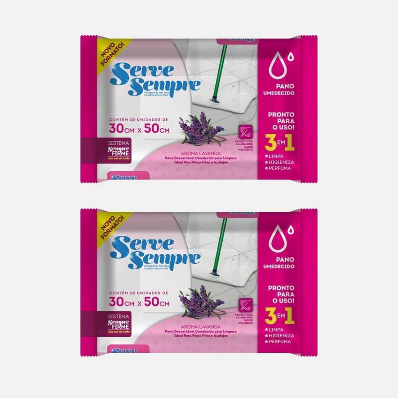 Kit Pano De Limpeza Serve Sempre Chão C/2Pacotes